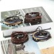 31Pcs Braided Leather Bracelets For Men Women Wooden Beaded Wrist Woven Cuff Wrap Bracelet Set Adjustable 31Pcs Braided Leather Bracelets For Men Women Wooden Beaded Wrist Woven Cuff Wrap Bracelet Set Adjustable
